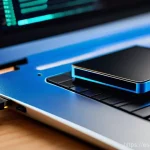 Home 14 외장 SSD의 펌웨어 관리 팁 - **Prompt 1: The Revitalized SSD**
"A close-up, highly detailed shot of a sleek, modern external ...