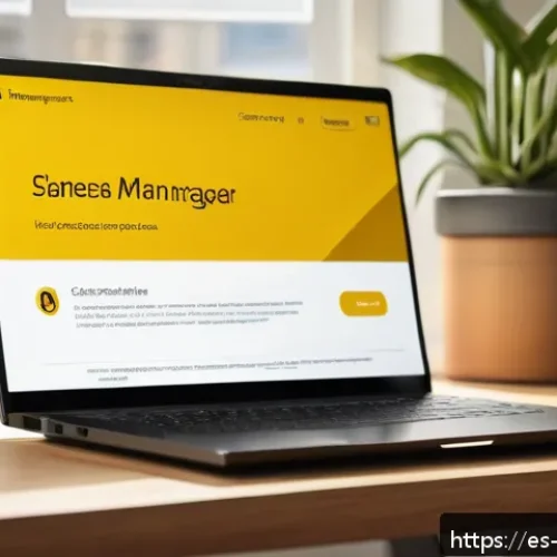 윈도우에서 누락된 드라이버 설치 방법 - A close-up digital illustration of a modern Windows laptop screen displaying the Device Manager wind...